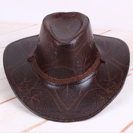 Western Cowboy Hat Outdoor Wide Brim Hat Cuero Unisex Sombrero De Cowboy Del Oeste Caballero Sombrero Cosplay - Image 5