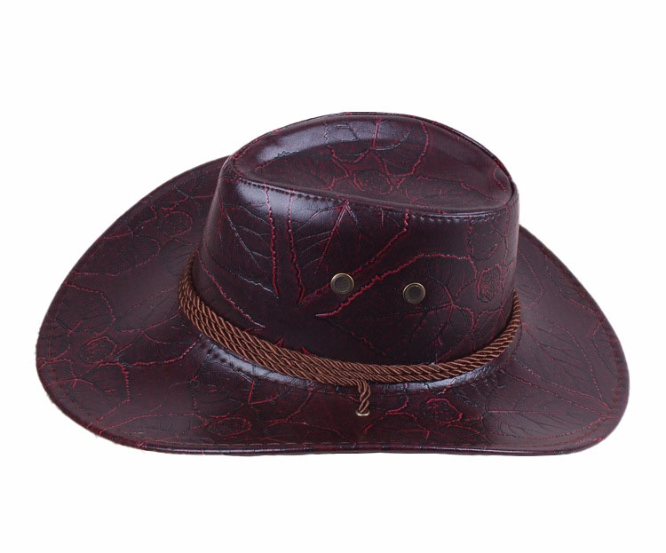 Western Cowboy Hat Outdoor Wide Brim Hat Cuero Unisex Sombrero De Cowboy Del Oeste Caballero Sombrero Cosplay - Image 8