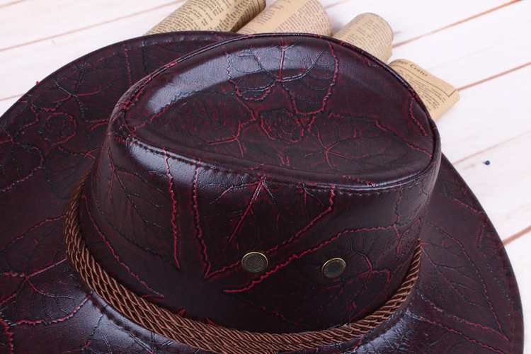 Western Cowboy Hat Outdoor Wide Brim Hat Cuero Unisex Sombrero De Cowboy Del Oeste Caballero Sombrero Cosplay - Image 10