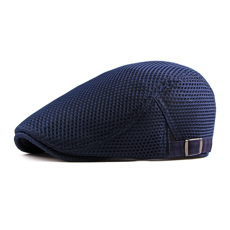 Mesh  Hat Breathable Flat Cap Adjustable Newsboy Beret Ivy Cap Cabbie - Image 2