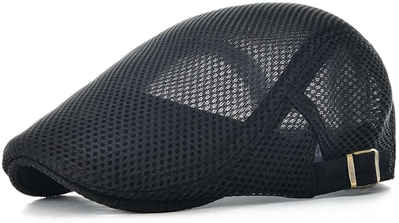 Breathable Mesh Cap Summer Hat Newsboy Beret Ivy Cap Cabbie Flat Cap - Image 11