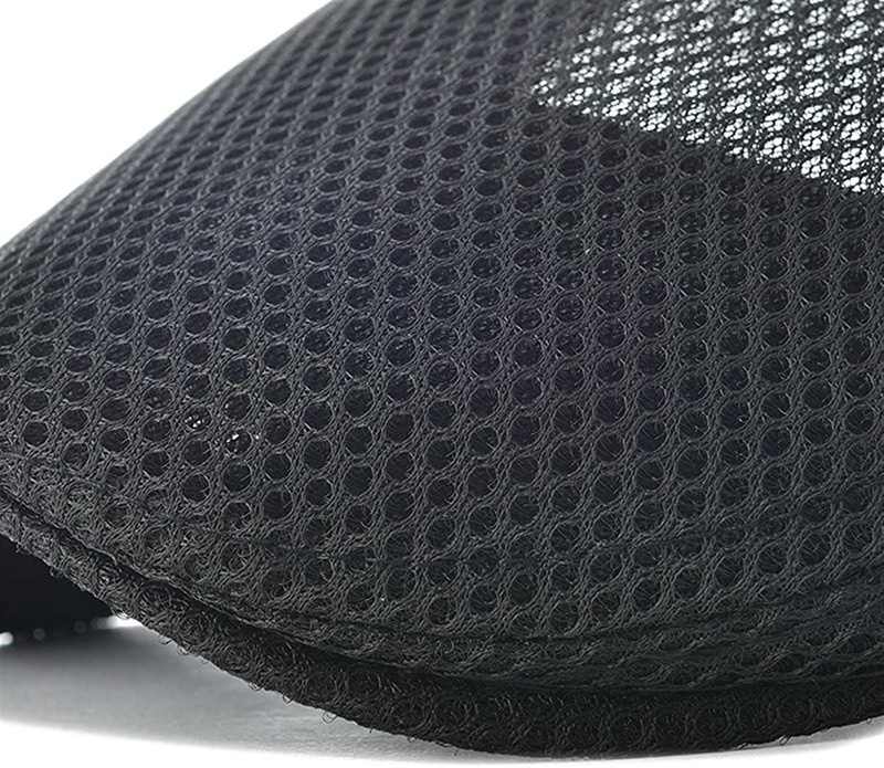 Breathable Mesh Cap Summer Hat Newsboy Beret Ivy Cap Cabbie Flat Cap - Image 14