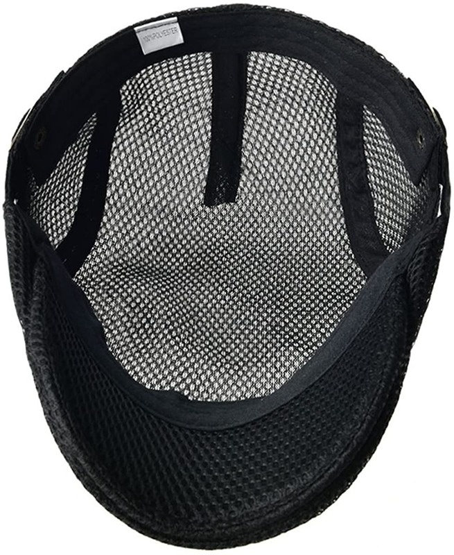 Breathable Mesh Cap Summer Hat Newsboy Beret Ivy Cap Cabbie Flat Cap - Image 16