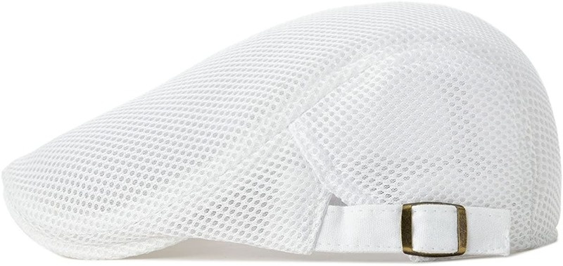 Breathable Mesh Cap Summer Hat Newsboy Beret Ivy Cap Cabbie Flat Cap - Image 17
