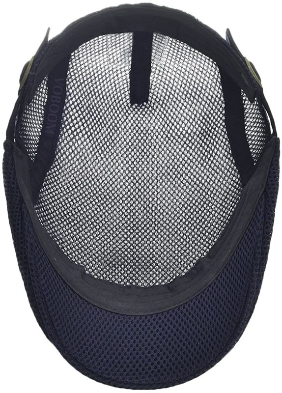 Breathable Mesh Cap Summer Hat Newsboy Beret Ivy Cap Cabbie Flat Cap - Image 4