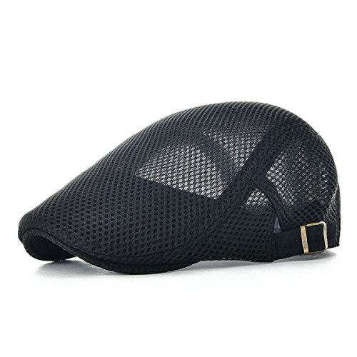Breathable Mesh Cap Summer Hat Newsboy Beret Ivy Cap Cabbie Flat Cap - Image 7