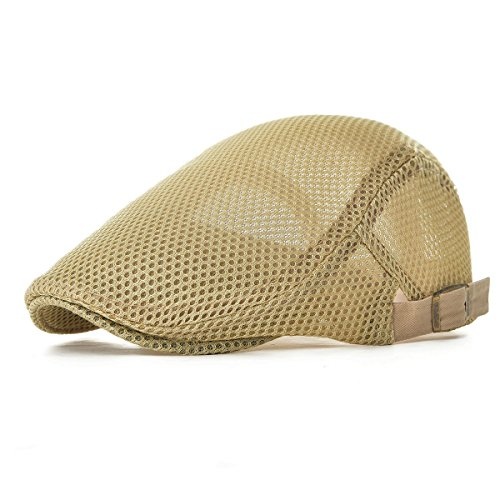 Breathable Mesh Cap Summer Hat Newsboy Beret Ivy Cap Cabbie Flat Cap - Image 9