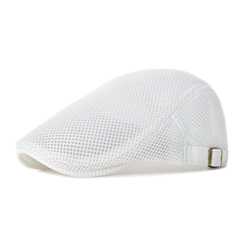Breathable Mesh Cap Summer Hat Newsboy Beret Ivy Cap Cabbie Flat Cap - Image 10