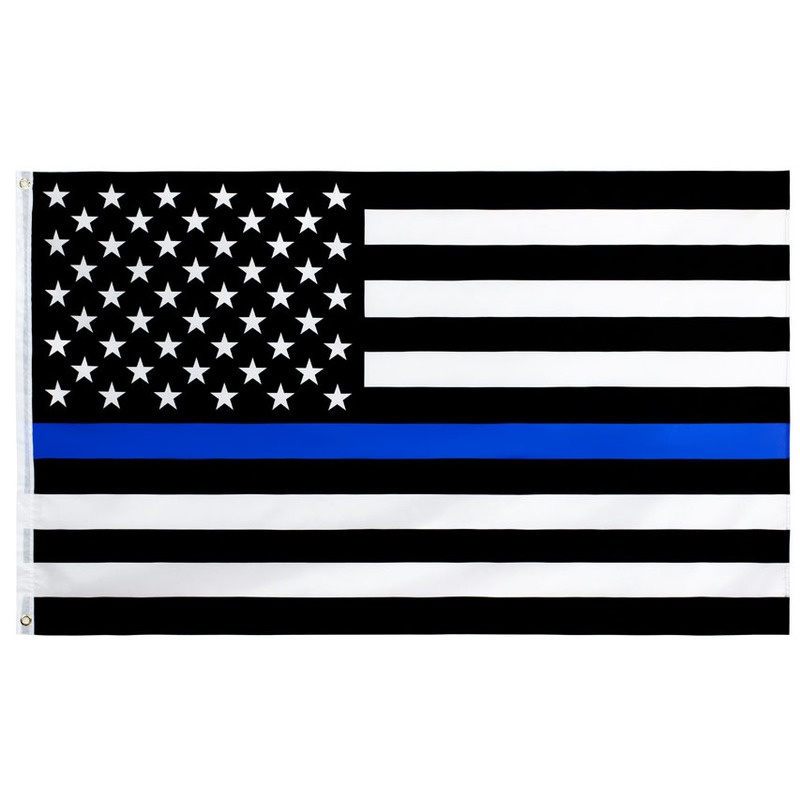 2 Pack Thin Blue Line Flag 3x5 Ft: Durable  Police Flag with Stars and Brass Grommets - Proud To Be A Law Enforcement Officer - Image 7