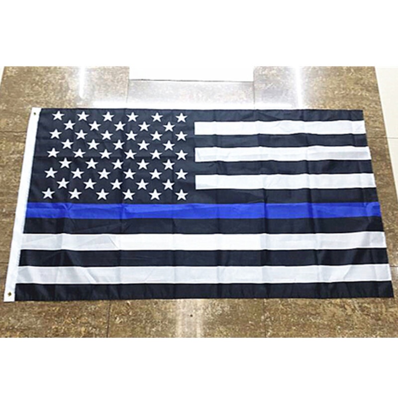 2 Pack Thin Blue Line Flag 3x5 Ft: Durable  Police Flag with Stars and Brass Grommets - Proud To Be A Law Enforcement Officer - Image 6