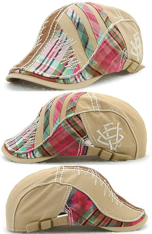 Cotton Flat Cap Ivy Gatsby Newsboy Hunting Beret Cap Adjustable Sun Hat for Men and Women - Image 11