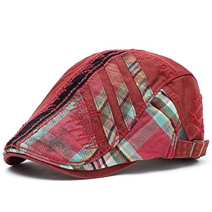 Cotton Flat Cap Ivy Gatsby Newsboy Hunting Beret Cap Adjustable Sun Hat for Men and Women - Image 2