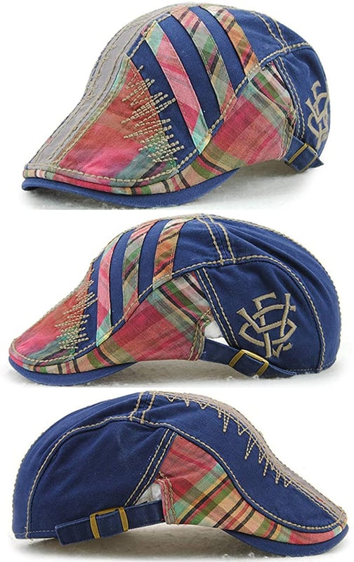 Cotton Flat Cap Ivy Gatsby Newsboy Hunting Beret Cap Adjustable Sun Hat for Men and Women - Image 8