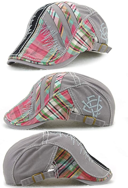 Cotton Flat Cap Ivy Gatsby Newsboy Hunting Beret Cap Adjustable Sun Hat for Men and Women - Image 10