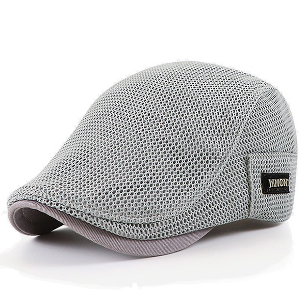 Unisex Cabbie Flat Cap Breathable Summer Mesh Hat Adjustable Newsboy Beret Ivy Cap - Image 2