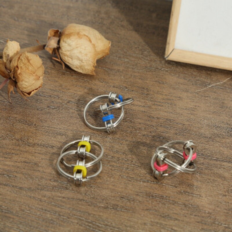 Bike Chain Fidget Toy Flippy Chain Stress Reducer Key Chain Fidget Toy for Autism ADD ADHD Sensory Kids - Image 5