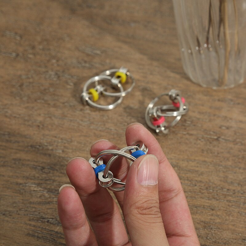 Bike Chain Fidget Toy Flippy Chain Stress Reducer Key Chain Fidget Toy for Autism ADD ADHD Sensory Kids - Image 7