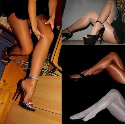 Women Sexy Fashion Sheer Stretch Tights Shiny Glossy Shaping Stockings 70D Oil Pantyhose - Image 7