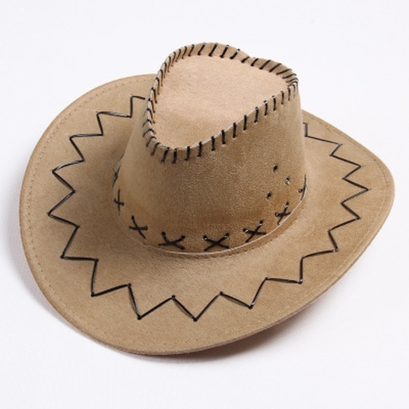 Sombrero de moda Cowboy del Oeste, sombrero de ala grande para hombres o mujeres, sombrero occidental, gorra vaquera - Image 5