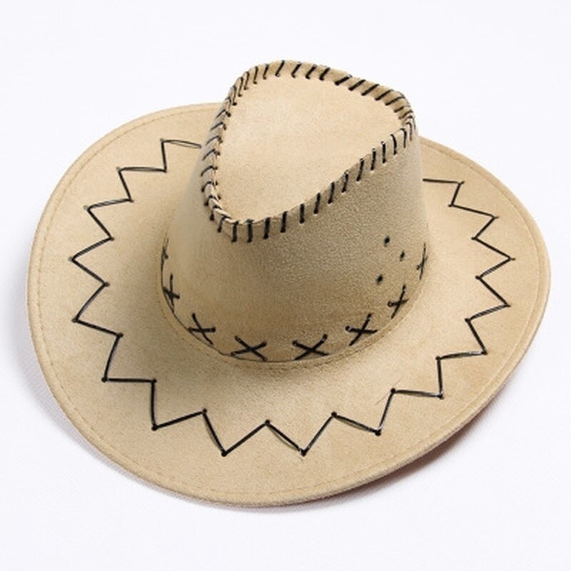 Sombrero de moda Cowboy del Oeste, sombrero de ala grande para hombres o mujeres, sombrero occidental, gorra vaquera - Image 7