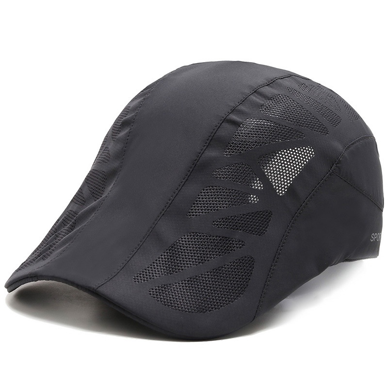 Breathable Summer Flat Cap Mesh Hat Adjustable Newsboy Beret Ivy Cap Unisex Cabbie Cap - Image 8