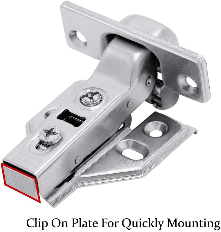 Frameless Cabinet Door Concealed Hinges Soft-Close European Inset Stainless - Image 9