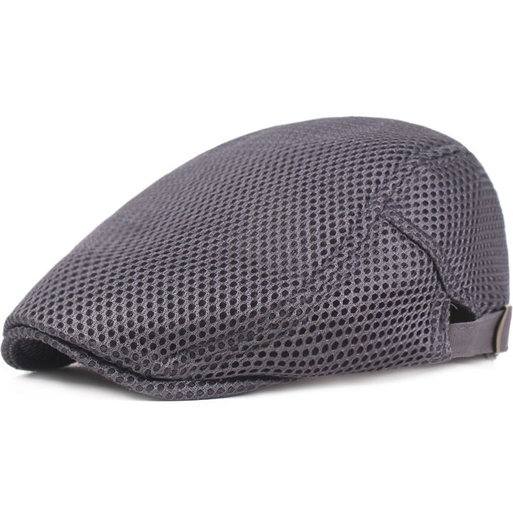Men Mesh Flat Cap Adjustable Breathable Summer Newsboy Hat Beret Cabbie Ivy Hat Gatsby Newsboy Hat for Driving Hunting(One Size) - Image 5