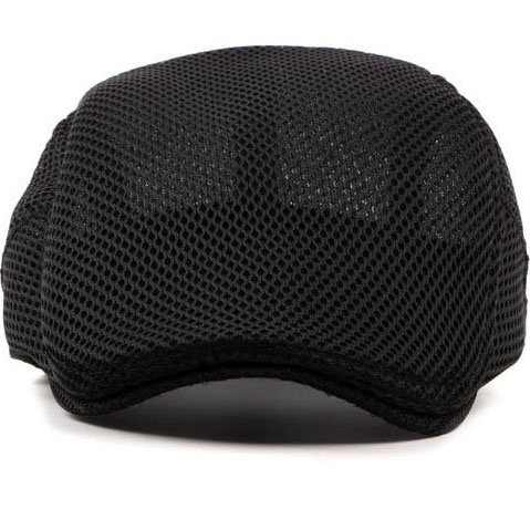 Men Mesh Flat Cap Adjustable Breathable Summer Newsboy Hat Beret Cabbie Ivy Hat Gatsby Newsboy Hat for Driving Hunting(One Size) - Image 9