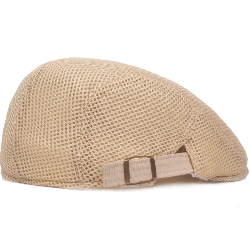 Men Mesh Flat Cap Adjustable Breathable Summer Newsboy Hat Beret Cabbie Ivy Hat Gatsby Newsboy Hat for Driving Hunting(One Size) - Image 10