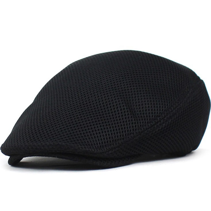 Men Mesh Flat Cap Breathable Summer Newsboy Hat Beret Cabbie Ivy Hat Gatsby Newsboy Hat for Driving Hunting Cap - Image 3