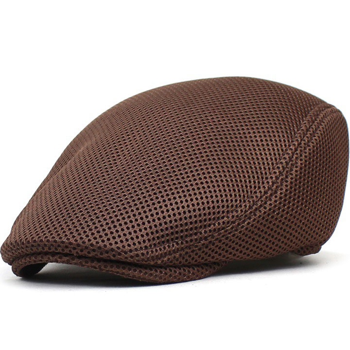 Men Mesh Flat Cap Breathable Summer Newsboy Hat Beret Cabbie Ivy Hat Gatsby Newsboy Hat for Driving Hunting Cap - Image 7