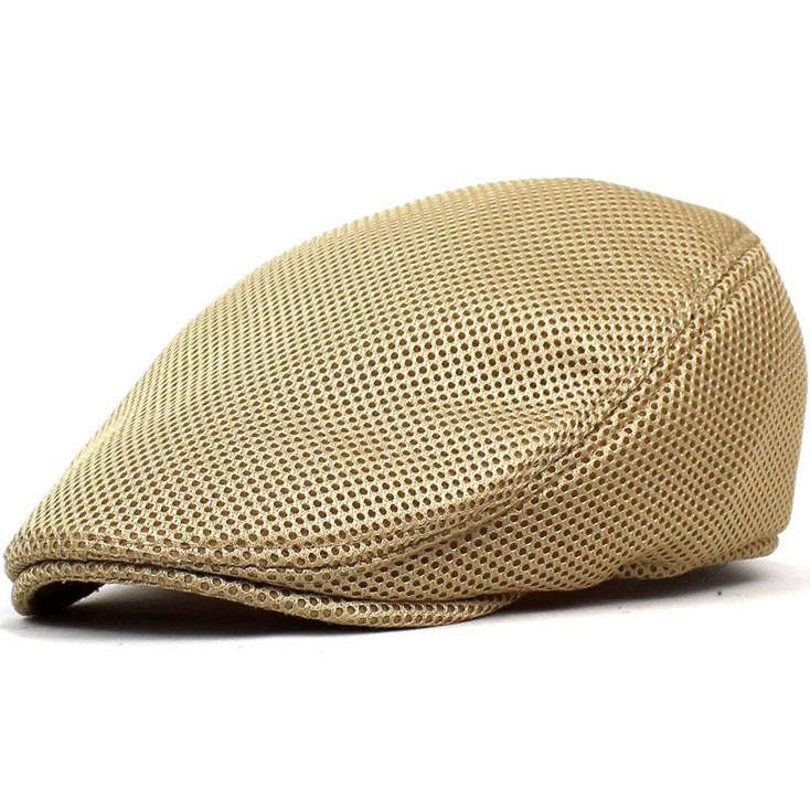 Men Mesh Flat Cap Breathable Summer Newsboy Hat Beret Cabbie Ivy Hat Gatsby Newsboy Hat for Driving Hunting Cap - Image 8