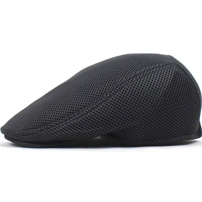 Men Mesh Flat Cap Breathable Summer Newsboy Hat Beret Cabbie Ivy Hat Gatsby Newsboy Hat for Driving Hunting Cap - Image 9