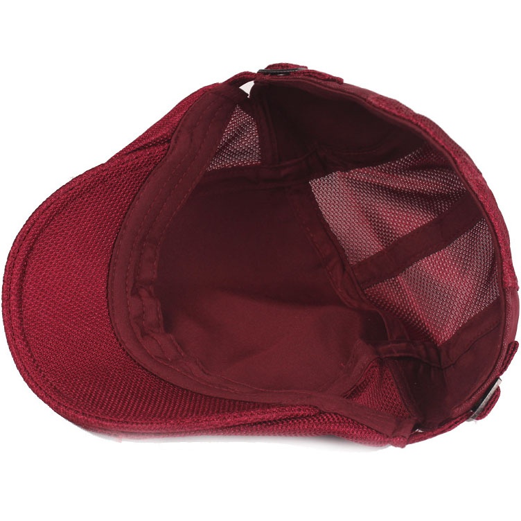 Men Striped Mesh Flat Cap Adjustable Breathable Summer Newsboy Hat Beret Cabbie Ivy Hat Gatsby Newsboy Hat for Driving Hunting Cap - Image 9