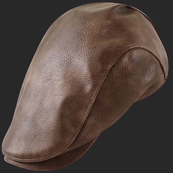 Men's Leather Beret Hunting Cap Trucker Leather Cap Mens Sports Hat - Image 2