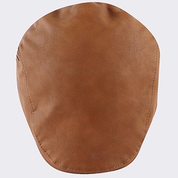 Men's Leather Sports Hat Leather Beret Hunting Cap Beanie Trucker Leather Cap Mens - Image 3