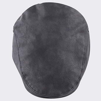Men's Leather Sports Hat Leather Beret Hunting Cap Beanie Trucker Leather Cap Mens - Image 5