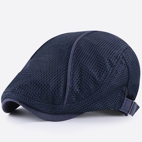 Summer Mesh Hat Cabbie Flat Cap Breathable Adjustable Newsboy Beret Ivy Cap Unisex - Image 2