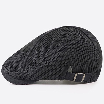Summer Mesh Hat Cabbie Flat Cap Breathable Adjustable Newsboy Beret Ivy Cap Unisex - Image 14