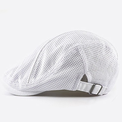 Summer Mesh Hat Cabbie Flat Cap Breathable Adjustable Newsboy Beret Ivy Cap Unisex - Image 15