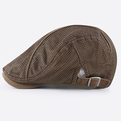 Summer Mesh Hat Cabbie Flat Cap Breathable Adjustable Newsboy Beret Ivy Cap Unisex - Image 16