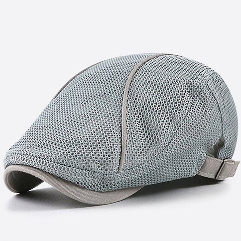 Summer Mesh Hat Cabbie Flat Cap Breathable Adjustable Newsboy Beret Ivy Cap Unisex - Image 3