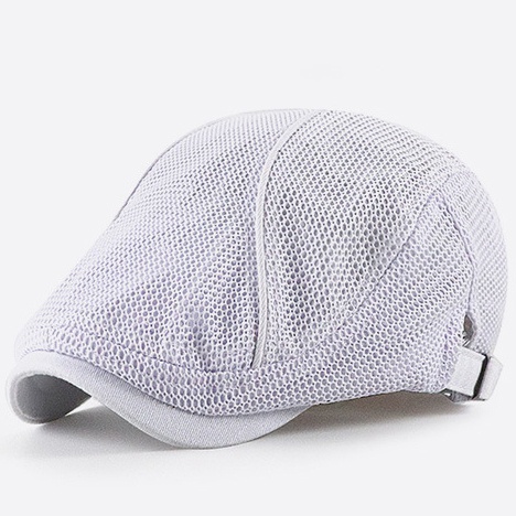 Summer Mesh Hat Cabbie Flat Cap Breathable Adjustable Newsboy Beret Ivy Cap Unisex - Image 5