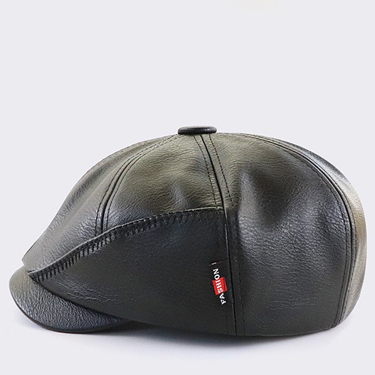 Men's Leather Cap  Beret Hunting Cap Beanie Trucker  Mens Sports Hat - Image 7
