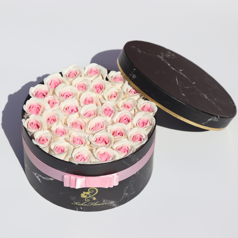 Rose Flowers Gift Box Soap Rose Flowers Round Gift Box Romantic Gift for Valentines Day Gifts Birthday Gifts Christmas Day Gifts Environmentally Friendly Materials - Image 10