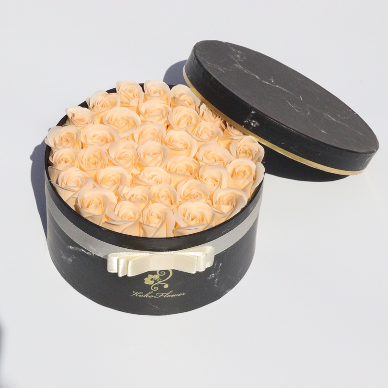 Rose Flowers Gift Box Soap Rose Flowers Round Gift Box Romantic Gift for Valentines Day Gifts Birthday Gifts Christmas Day Gifts Environmentally Friendly Materials - Image 11