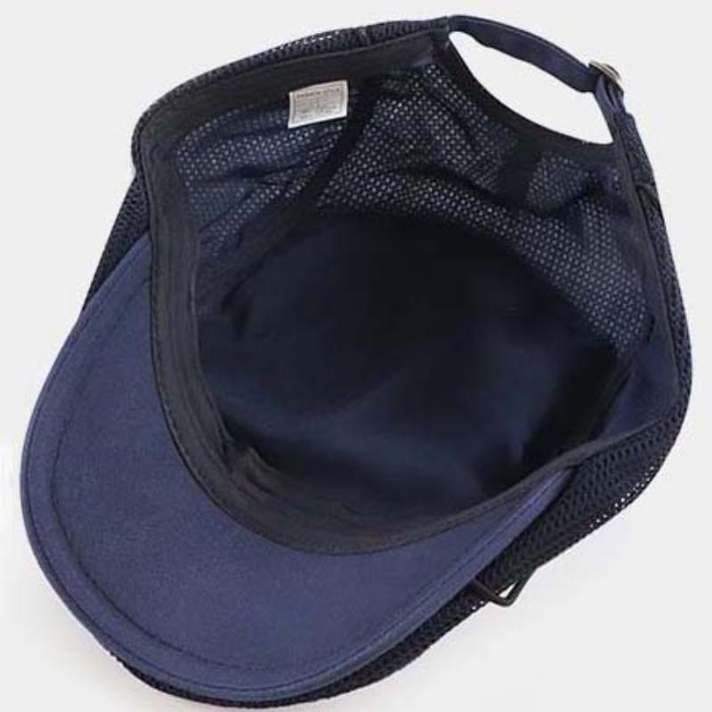 Mesh Cap Breathable Hat Men's Peaked Cap Sun Protection Sun Visor Wearing Rope Peaked Cap - Image 9