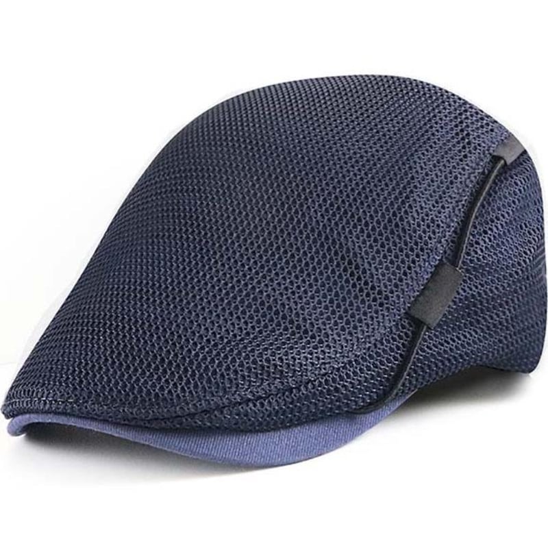 Mesh Cap Breathable Hat Men's Peaked Cap Sun Protection Sun Visor Wearing Rope Peaked Cap - Image 3
