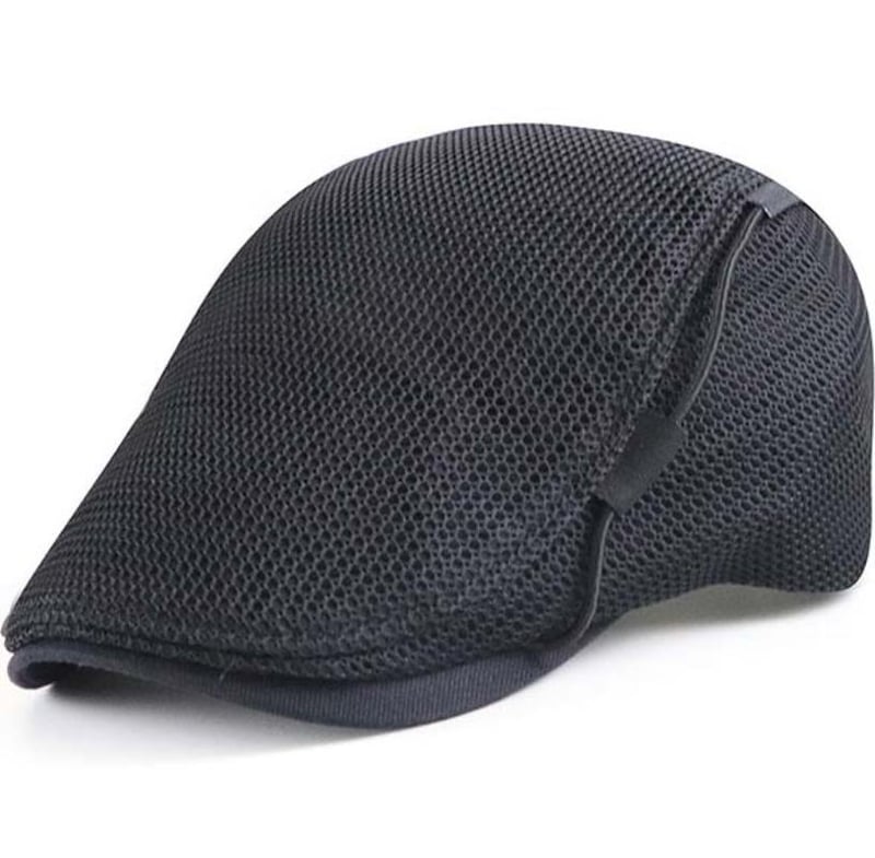 Mesh Cap Breathable Hat Men's Peaked Cap Sun Protection Sun Visor Wearing Rope Peaked Cap - Image 5