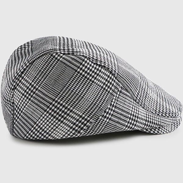 Peaked Cap Retro Literary Painter Plaid Beret Forward Hat Male Anti-sunshine - Image 2